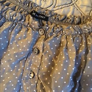 Silk polka dot shirt
